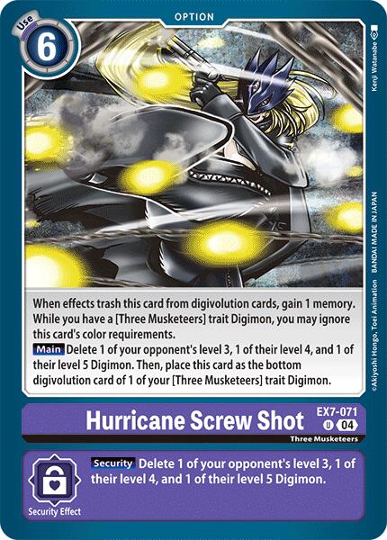 Hurricane Screw Shot [EX7-071] [Digimon LIBERATOR] | Card Merchant Takapuna