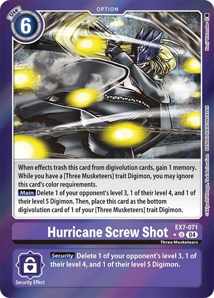 Hurricane Screw Shot [EX7-071] (Foil) [Digimon LIBERATOR] | Card Merchant Takapuna