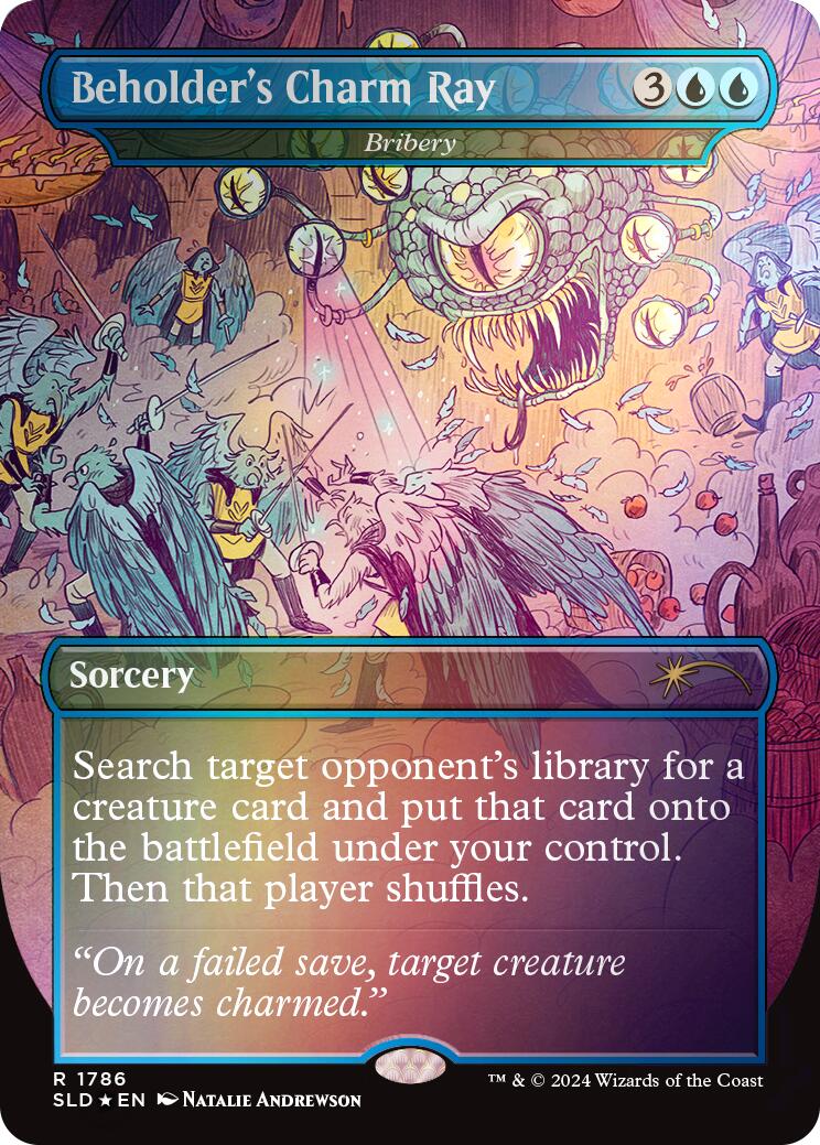 Beholder's Charm Ray - Bribery (Rainbow Foil) [Secret Lair Drop Series] | Card Merchant Takapuna