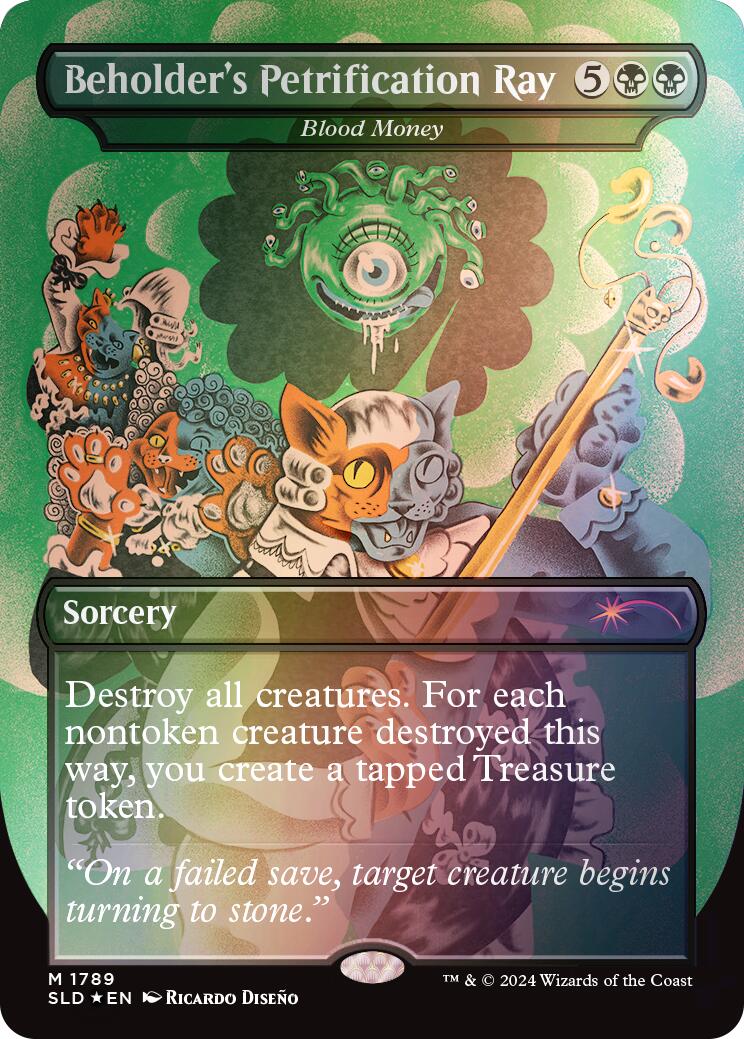 Beholder's Petrification Ray - Blood Money (Rainbow Foil) [Secret Lair Drop Series] | Card Merchant Takapuna