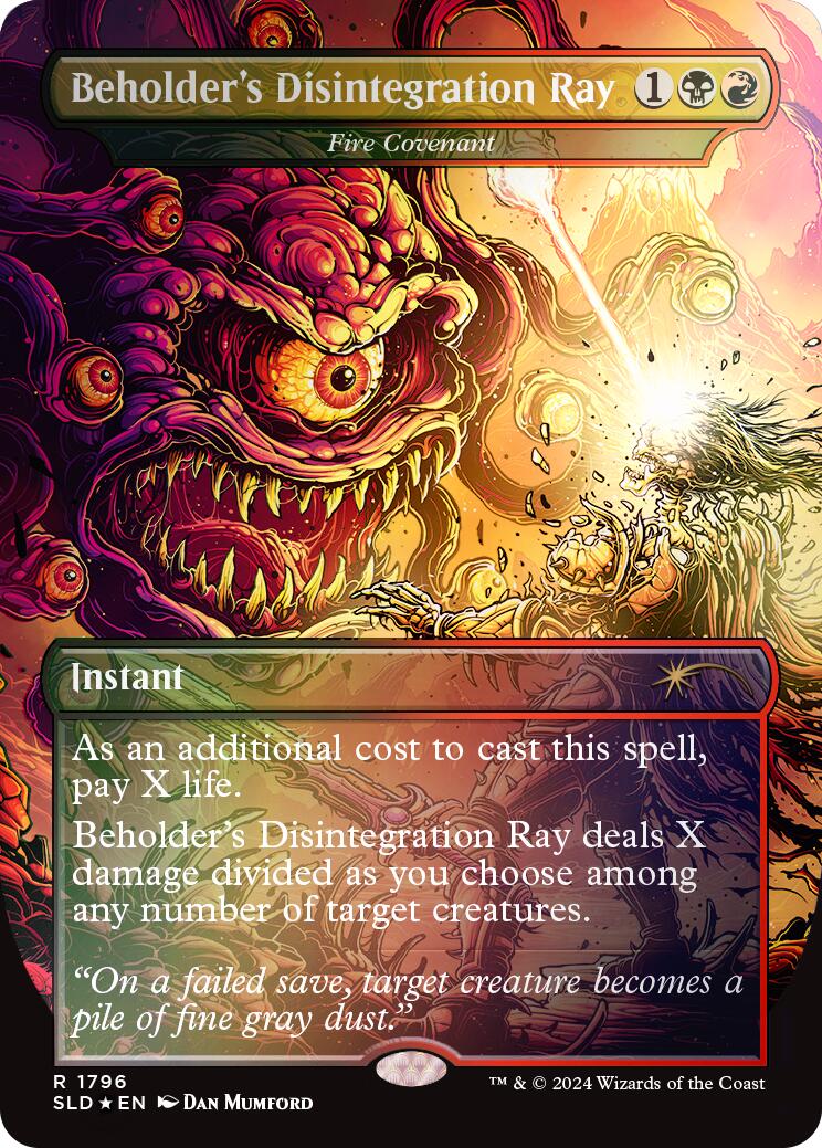 Beholder's Disintegration Ray - Fire Covenant (Rainbow Foil) [Secret Lair Drop Series] | Card Merchant Takapuna