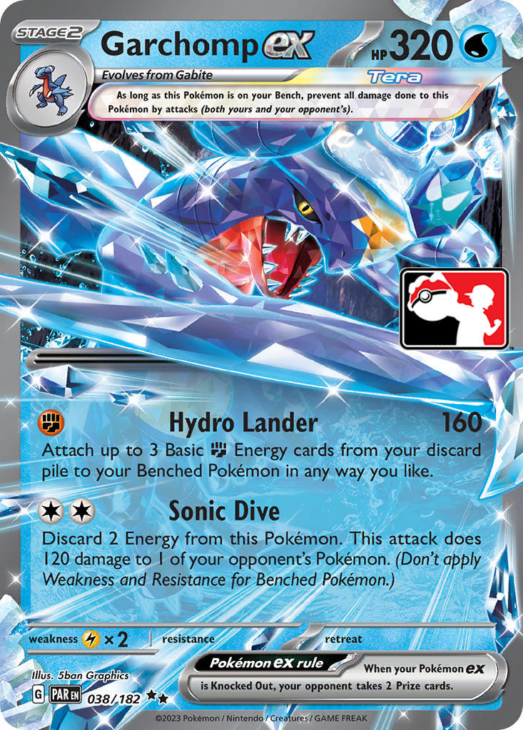 Garchomp ex (038/182) [Prize Pack Series Five] | Card Merchant Takapuna