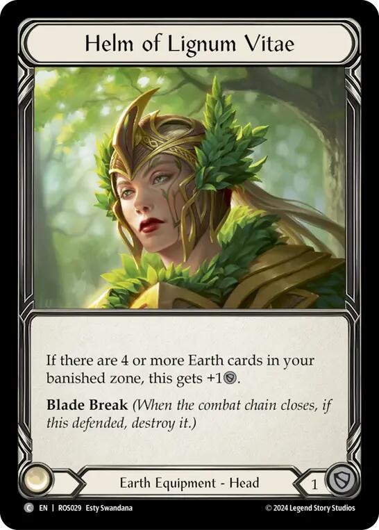 Helm of Lignum Vitae [ROS029] (Rosetta)  Cold Foil | Card Merchant Takapuna