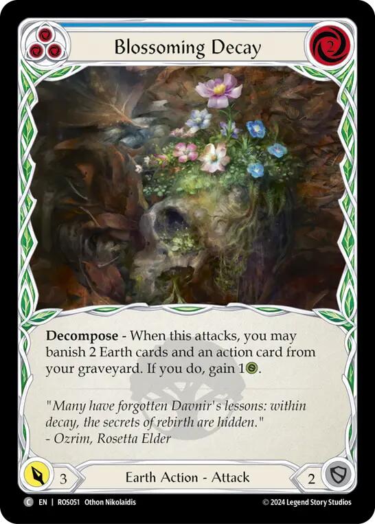 Blossoming Decay (Blue) [ROS051] (Rosetta)  Rainbow Foil | Card Merchant Takapuna