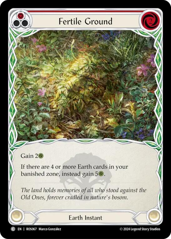 Fertile Ground (Red) [ROS067] (Rosetta)  Rainbow Foil | Card Merchant Takapuna