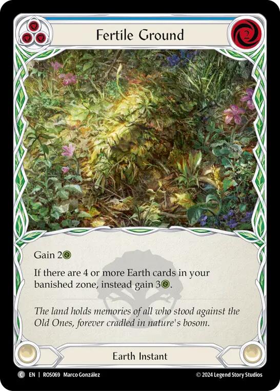 Fertile Ground (Blue) [ROS069] (Rosetta)  Rainbow Foil | Card Merchant Takapuna