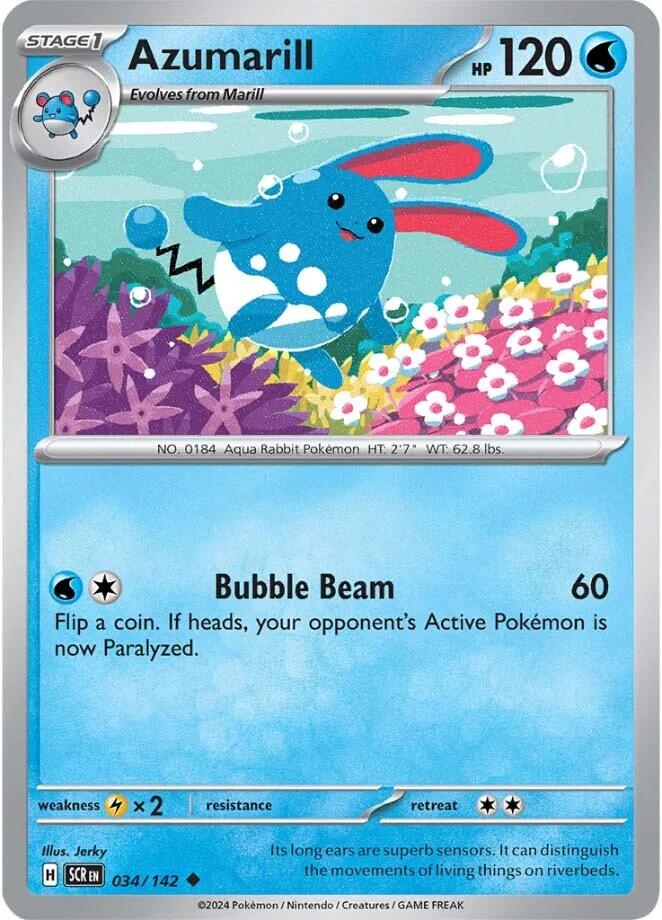 Azumarill (034/142) [Scarlet & Violet: Stellar Crown] | Card Merchant Takapuna