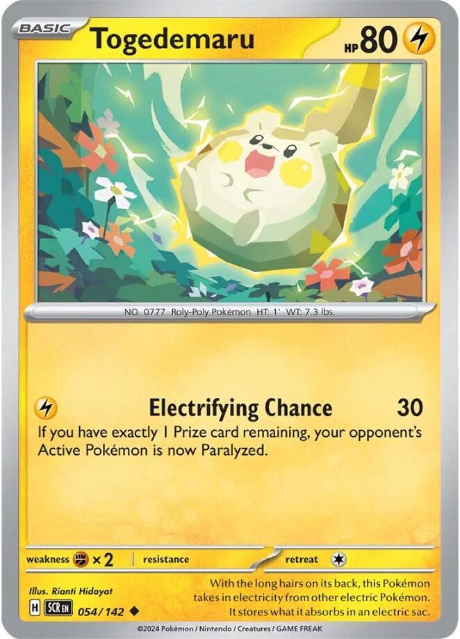 Togedemaru (054/142) [Scarlet & Violet: Stellar Crown] | Card Merchant Takapuna