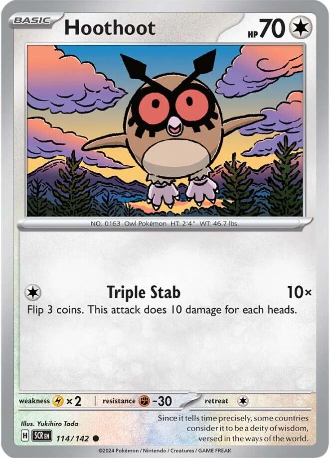 Hoothoot (114/142) [Scarlet & Violet: Stellar Crown] | Card Merchant Takapuna