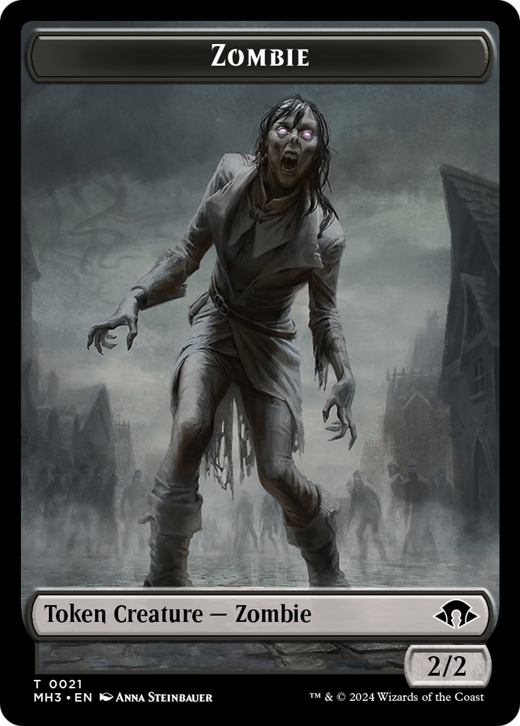 Zombie // Energy Reserve Double-Sided Token [Modern Horizons 3 Tokens] | Card Merchant Takapuna