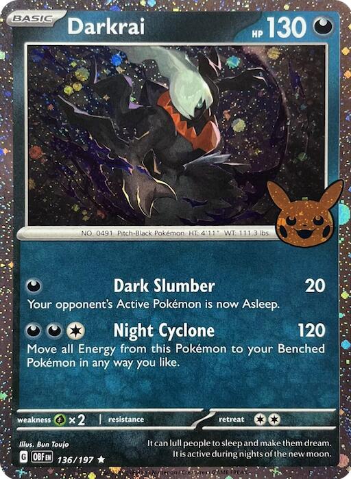 Darkrai (136/197) (Cosmos Holo) [Trick or Trade 2024] | Card Merchant Takapuna