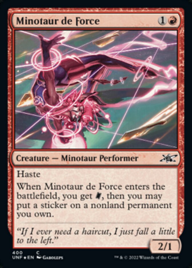 Minotaur de Force (Galaxy Foil) [Unfinity] | Card Merchant Takapuna