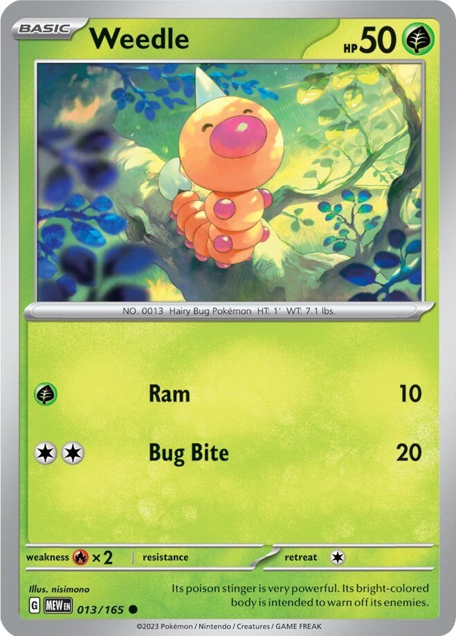 Weedle (013/165) [Scarlet & Violet: 151] | Card Merchant Takapuna