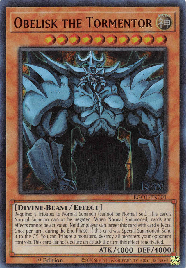 Obelisk the Tormentor [EGO1-EN001] Ultra Rare | Card Merchant Takapuna