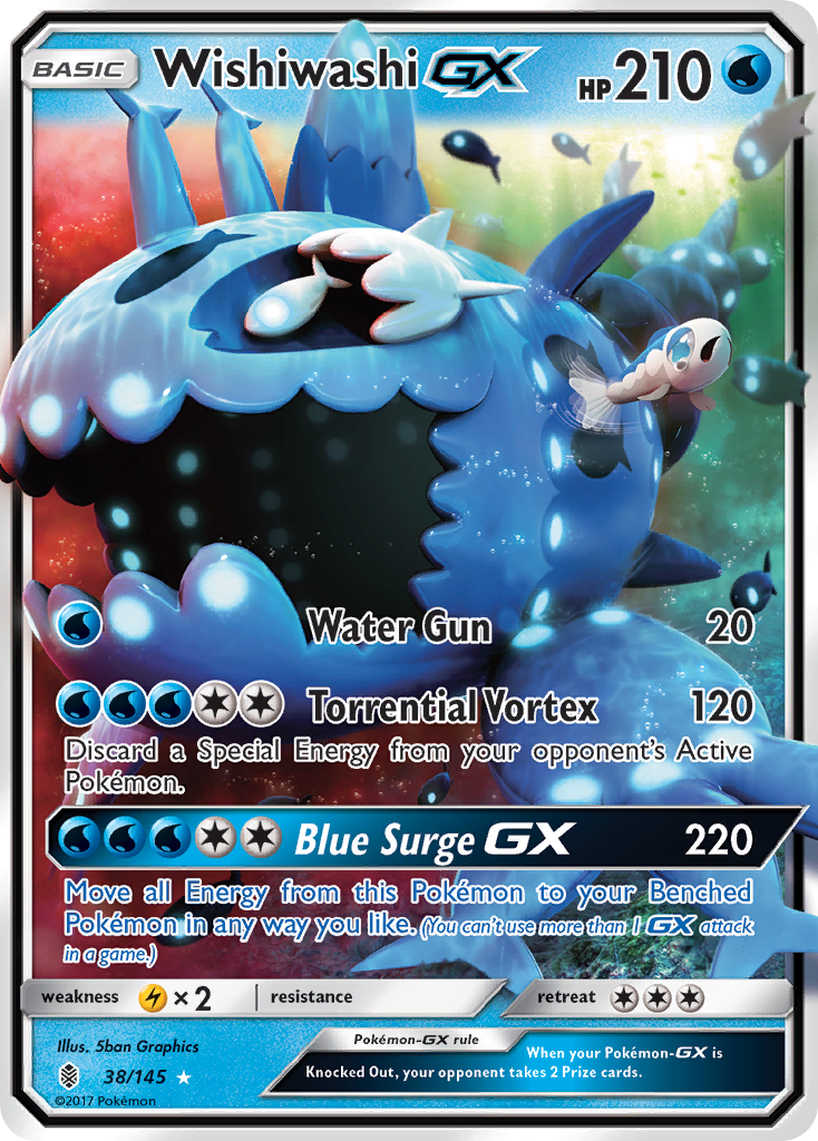 Wishiwashi GX (38/145) [Sun & Moon: Guardians Rising] | Card Merchant Takapuna