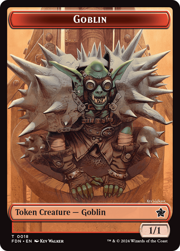 Goblin // Treasure Double-Sided Token [Foundations Tokens] | Card Merchant Takapuna