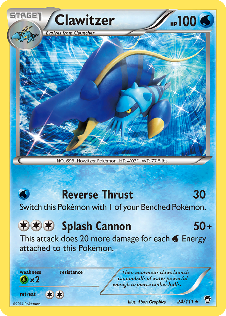 Clawitzer (24/111) [XY: Furious Fists] | Card Merchant Takapuna