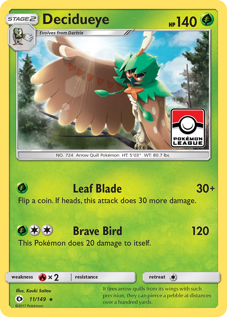 Decidueye (11/149) [Sun & Moon: Base Set] | Card Merchant Takapuna