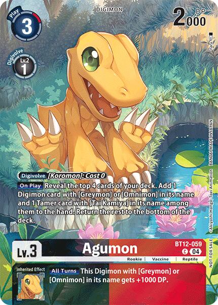 Agumon [BT12-059] - BT12-059 (Legend Pack 2024) [Across Time] | Card Merchant Takapuna