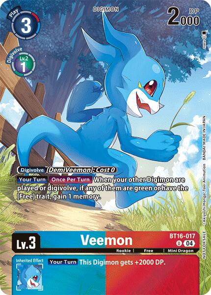 Veemon [BT16-017] (Legend Pack 2024) [Beginning Observer] | Card Merchant Takapuna