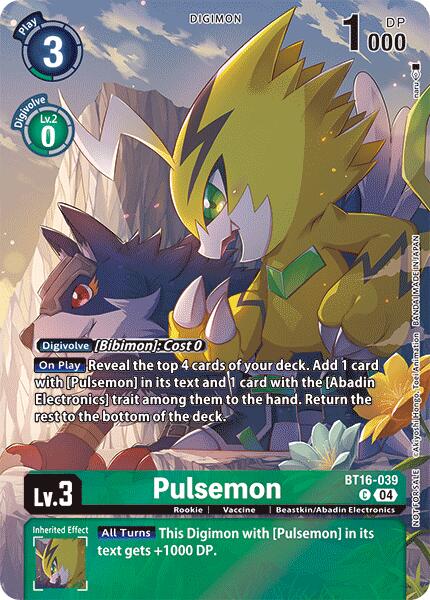 Pulsemon [BT16-039] (Legend Pack 2024) [Beginning Observer] | Card Merchant Takapuna