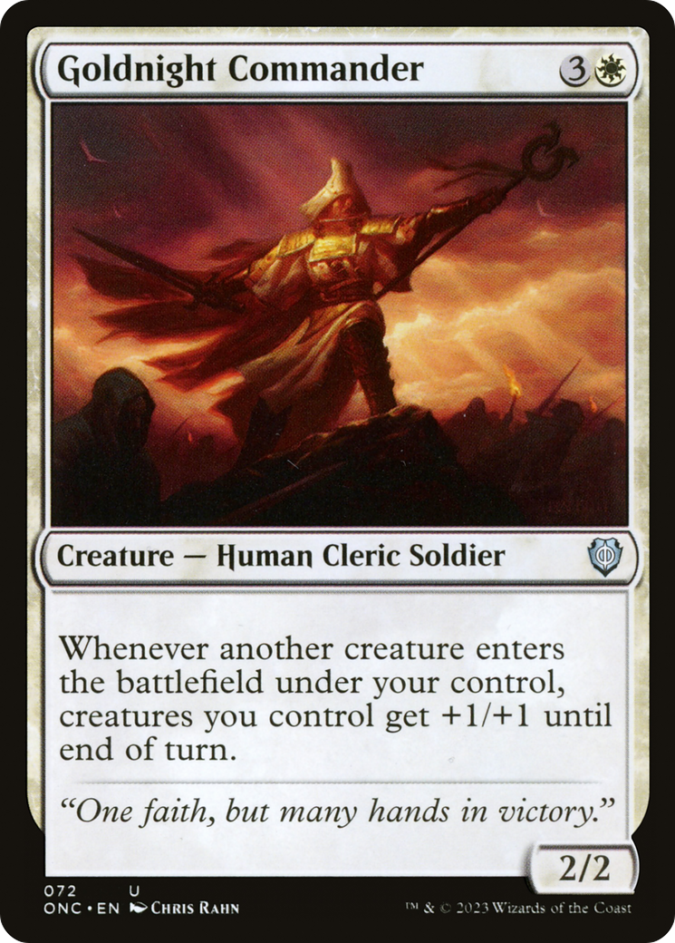 Goldnight Commander [Phyrexia: All Will Be One Commander] | Card Merchant Takapuna