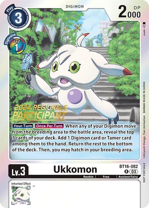 Ukkomon [BT16-082] (2024 Regionals Participant) [Beginning Observer] | Card Merchant Takapuna