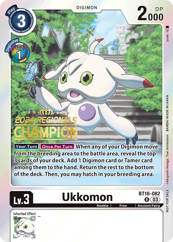 Ukkomon [BT16-082] (2024 Regionals Champion) [Beginning Observer] | Card Merchant Takapuna