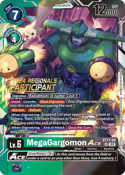 MegaGargomon ACE [ST17-08] (2024 Regionals Participant) [Starter Deck: Double Typhoon Advanced Deck Set] | Card Merchant Takapuna