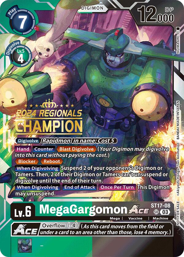 MegaGargomon ACE [ST17-08] (2024 Regionals Champion) [Starter Deck: Double Typhoon Advanced Deck Set] | Card Merchant Takapuna