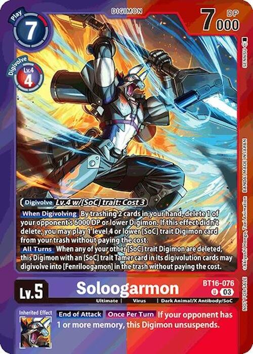 Soloogarmon [BT16-076] (Event Pack 7) [Beginning Observer] | Card Merchant Takapuna