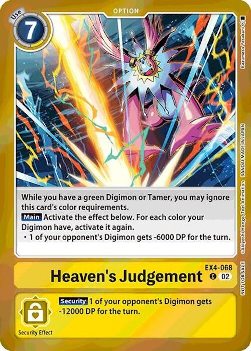 Heaven's Judgement [EX4-068] (Event Pack 7) [Alternative Being Booster] | Card Merchant Takapuna