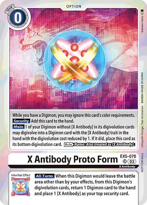 X Antibody Proto Form [EX5-070] (Event Pack 7) [Animal Colosseum] | Card Merchant Takapuna