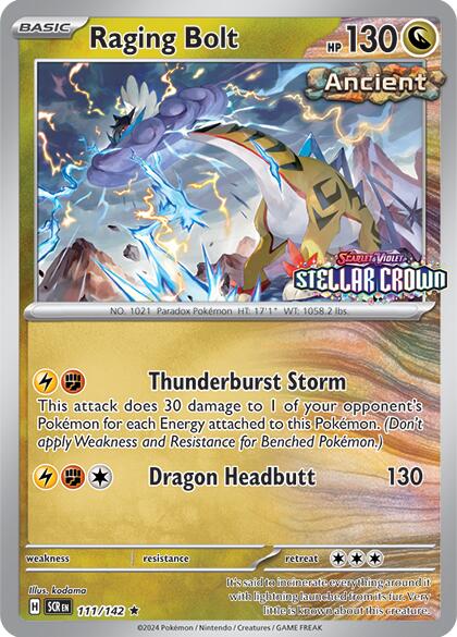 Raging Bolt (111/142) (Cosmo Holo - Best Buy Exclusive) [Miscellaneous Cards] | Card Merchant Takapuna