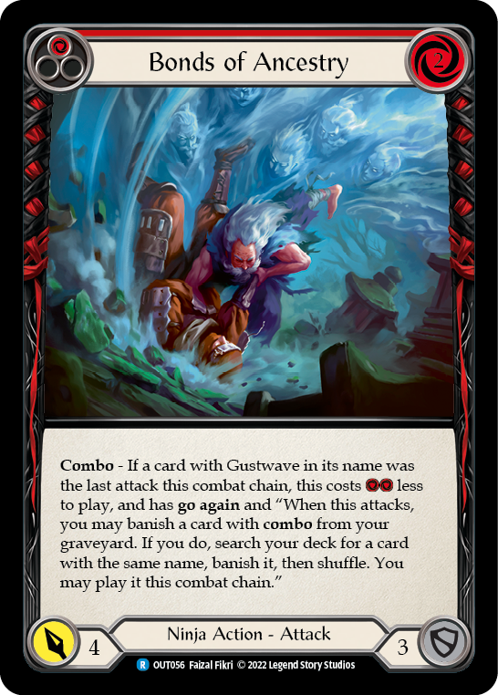 Bonds of Ancestry (Red) [OUT056] (Outsiders)  Rainbow Foil | Card Merchant Takapuna