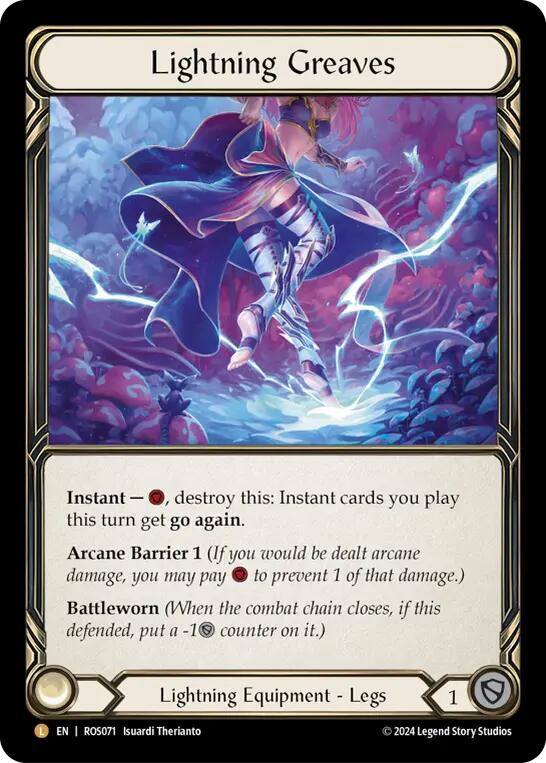 Lightning Greaves [ROS071] (Rosetta)  Cold Foil | Card Merchant Takapuna