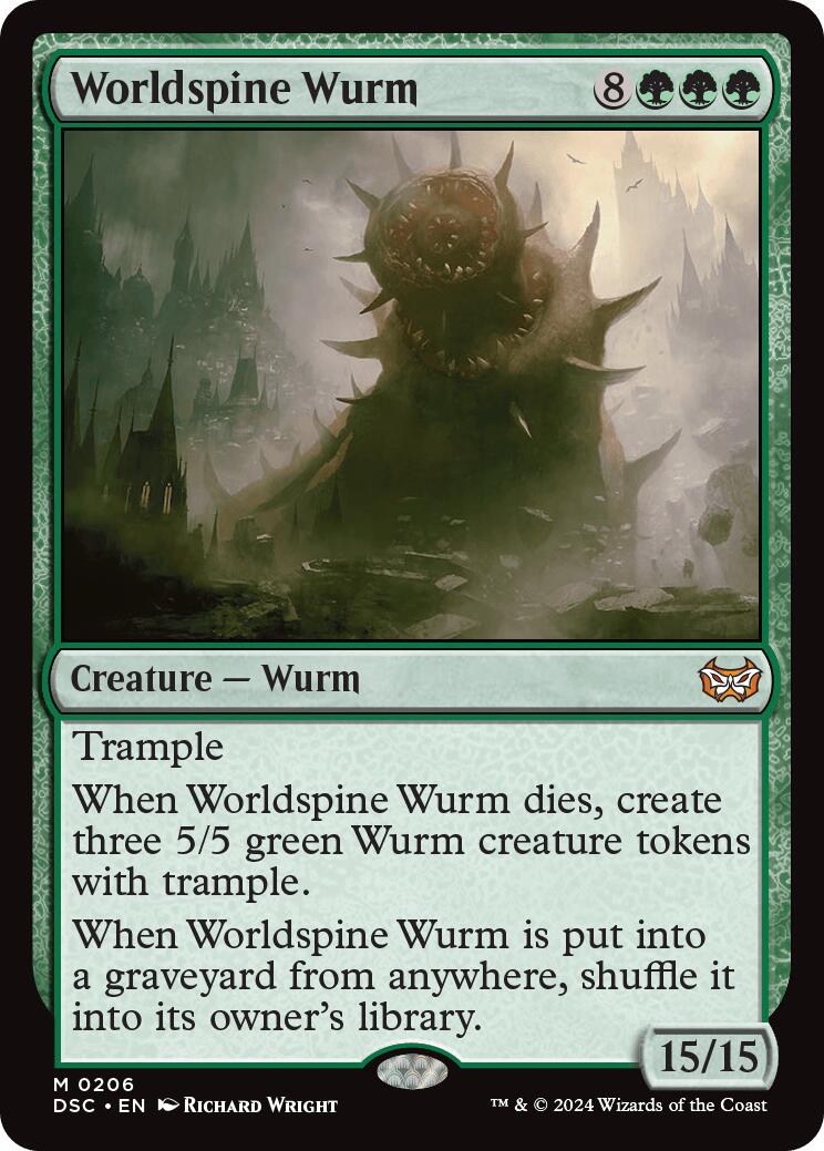 Worldspine Wurm [Duskmourn: House of Horror Commander] | Card Merchant Takapuna