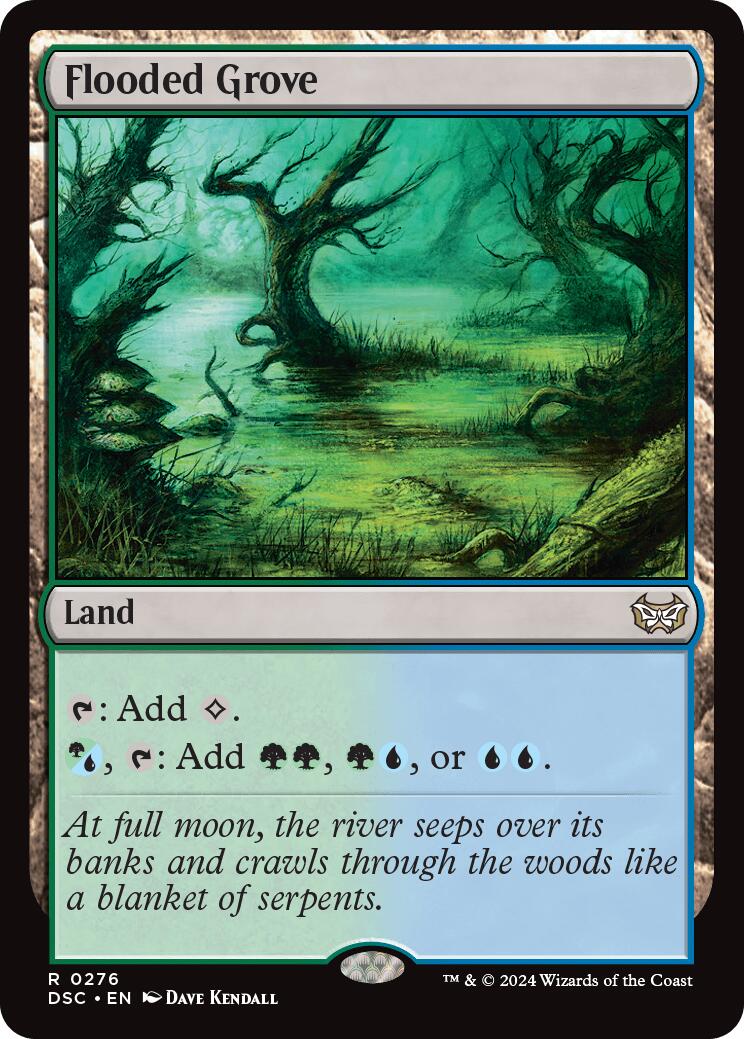 Flooded Grove [Duskmourn: House of Horror Commander] | Card Merchant Takapuna