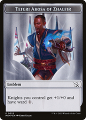 Treasure (21) // Teferi Akosa of Zhalfir Emblem Double-Sided Token [March of the Machine Tokens] | Card Merchant Takapuna