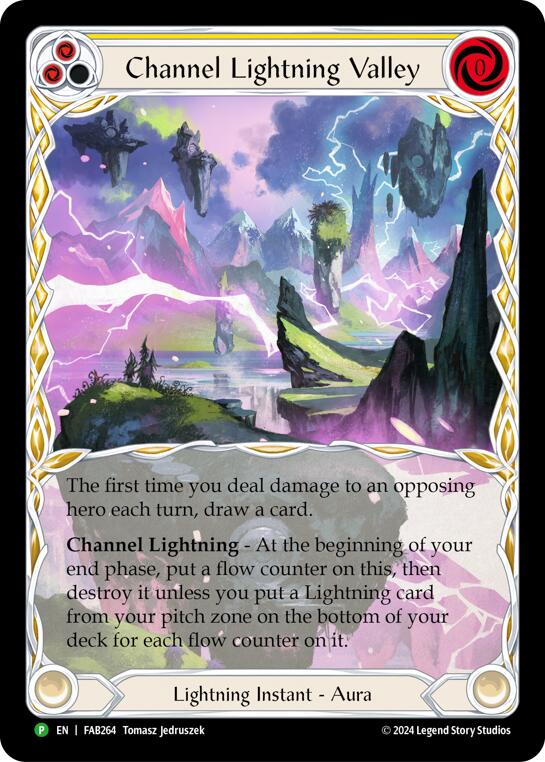 Channel Lightning Valley [FAB264] (Promo)  Cold Foil | Card Merchant Takapuna