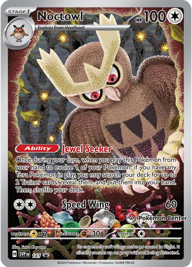 Noctowl (141) (Pokemon Center Exclusive) [Scarlet & Violet: Black Star Promos] | Card Merchant Takapuna