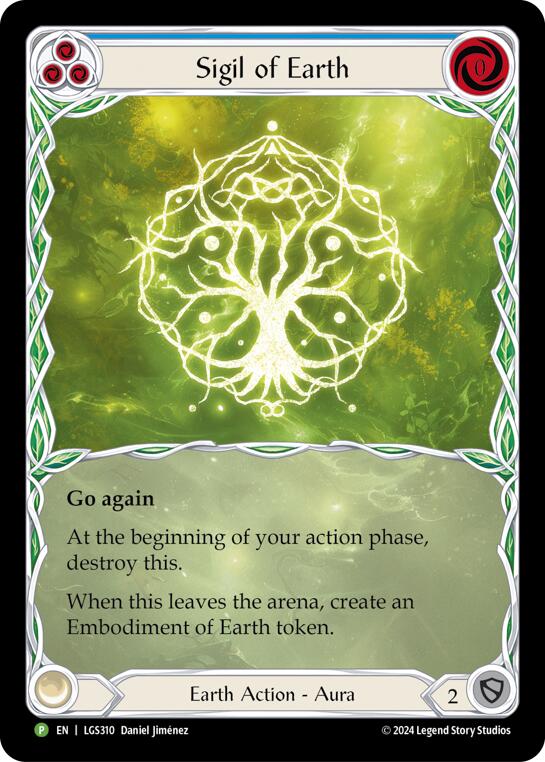 Sigil of Earth (Extended Art) [LGS310] (Promo)  Rainbow Foil | Card Merchant Takapuna