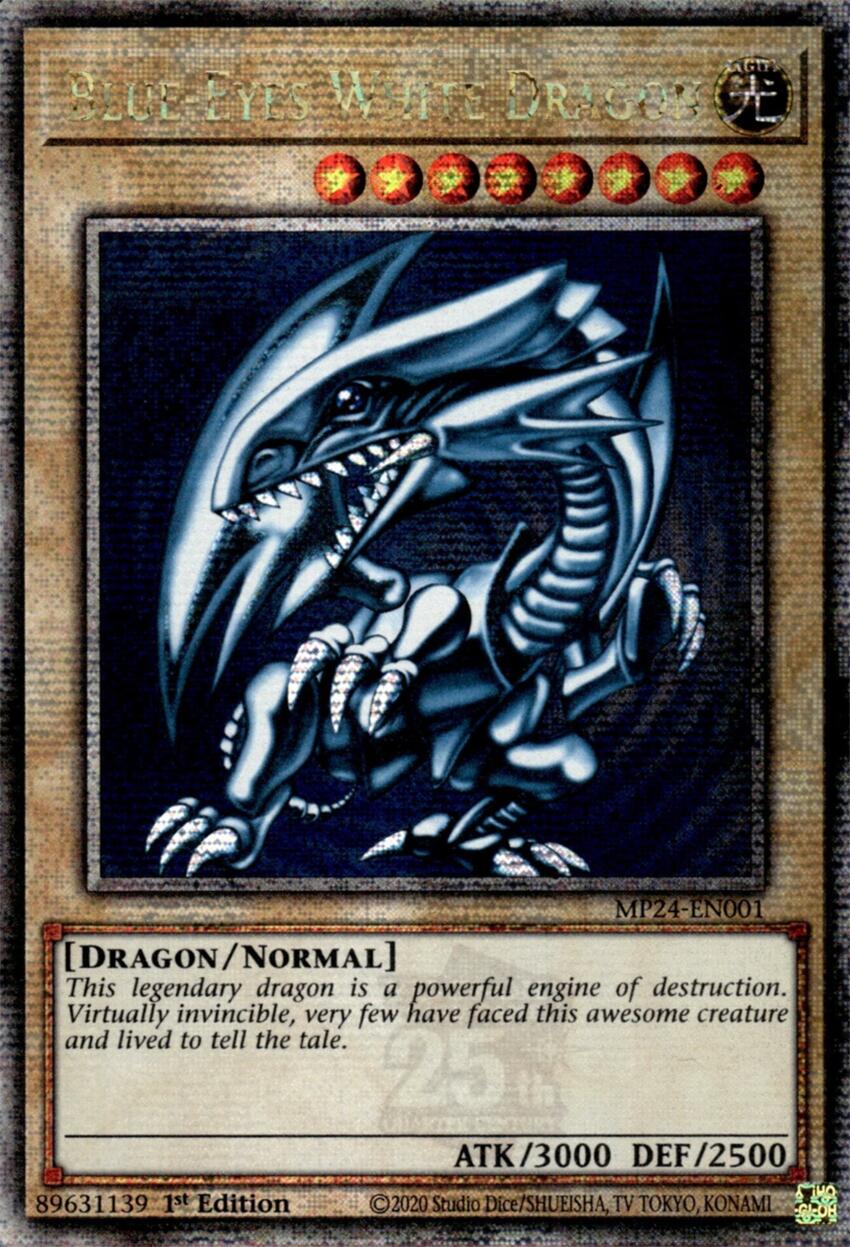 Blue-Eyes White Dragon [MP24-EN001] Quarter Century Secret Rare | Card Merchant Takapuna