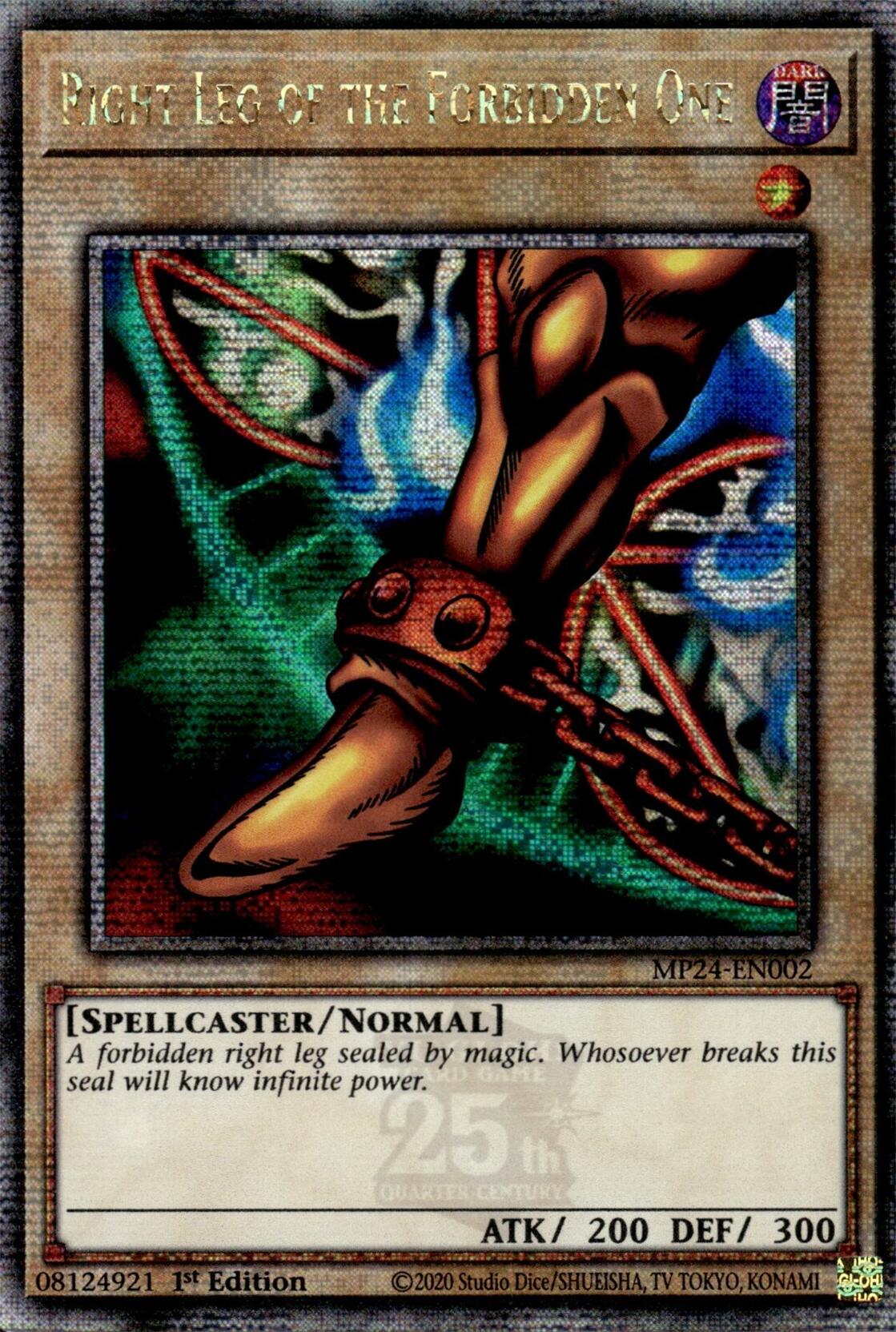 Right Leg of the Forbidden One [MP24-EN002] Quarter Century Secret Rare | Card Merchant Takapuna