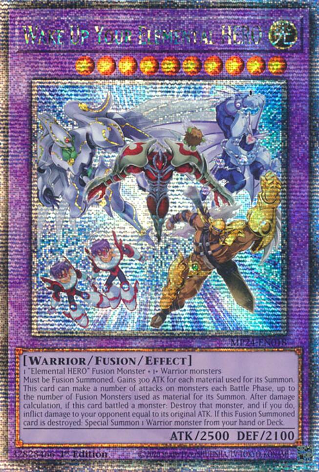 Wake Up Your Elemental HERO [MP24-EN018] Quarter Century Secret Rare | Card Merchant Takapuna