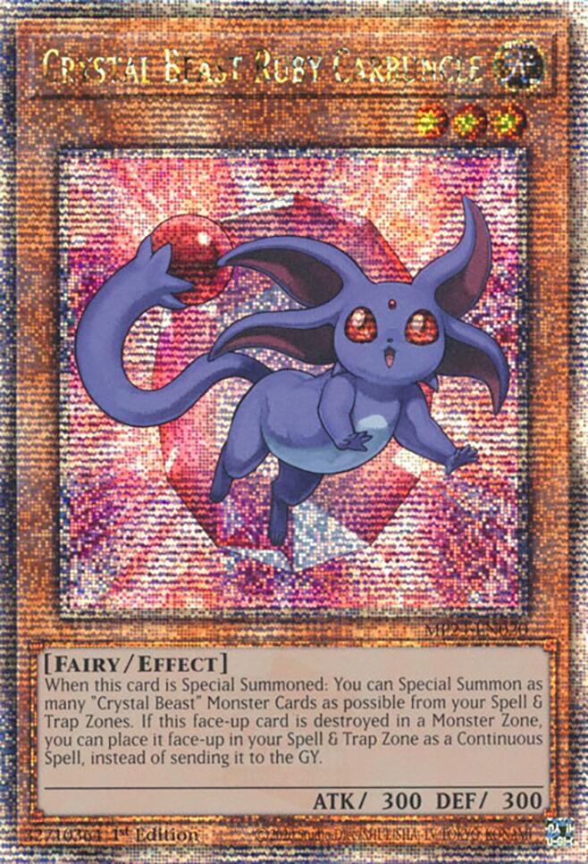 Crystal Beast Ruby Carbuncle [MP24-EN020] Quarter Century Secret Rare | Card Merchant Takapuna