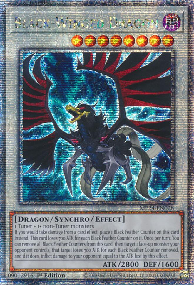 Black-Winged Dragon [MP24-EN028] Quarter Century Secret Rare | Card Merchant Takapuna