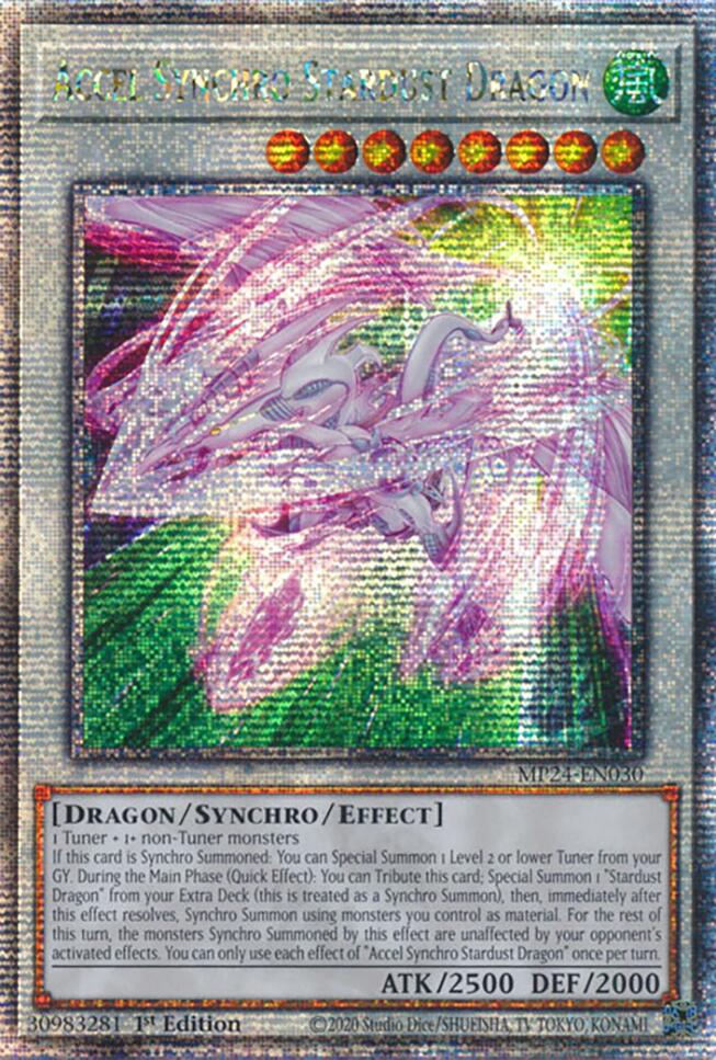 Accel Synchro Stardust Dragon [MP24-EN030] Quarter Century Secret Rare | Card Merchant Takapuna