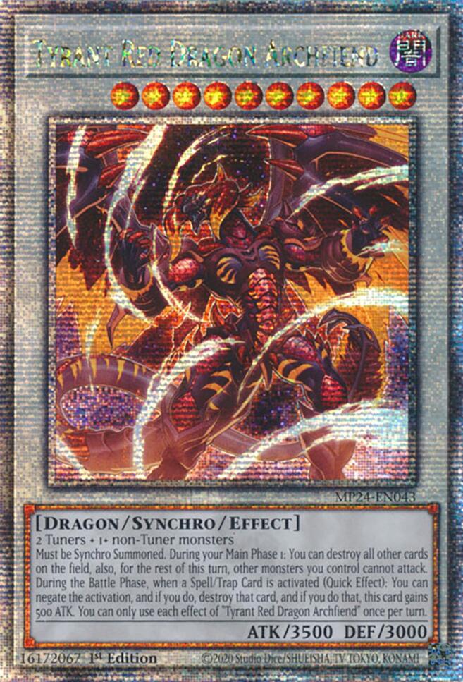 Tyrant Red Dragon Archfiend [MP24-EN043] Quarter Century Secret Rare | Card Merchant Takapuna