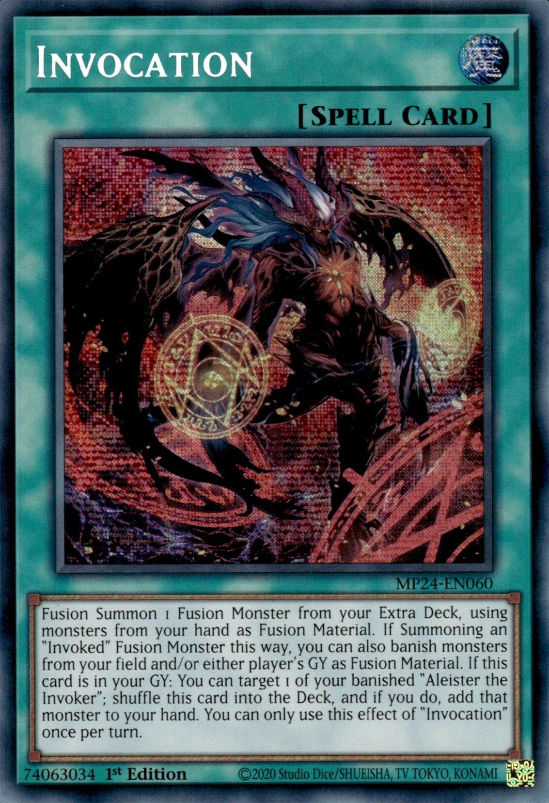 Invocation (Alternate Art) [MP24-EN060] Prismatic Secret Rare | Card Merchant Takapuna